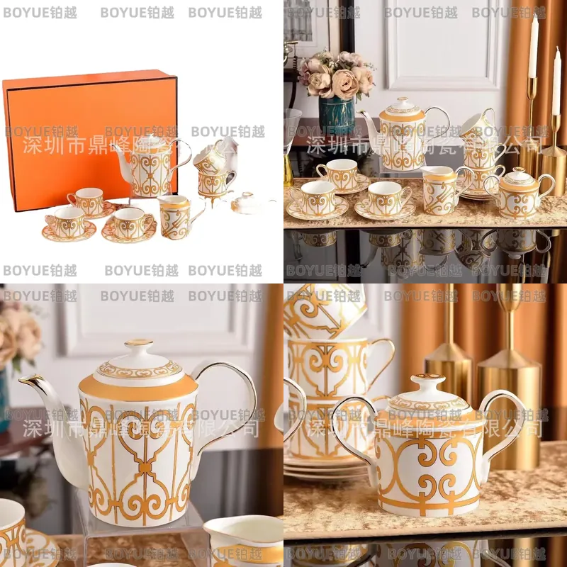 Luxury Gift Set - Sarı Seramik Kahve Fincanı ve Tabağı