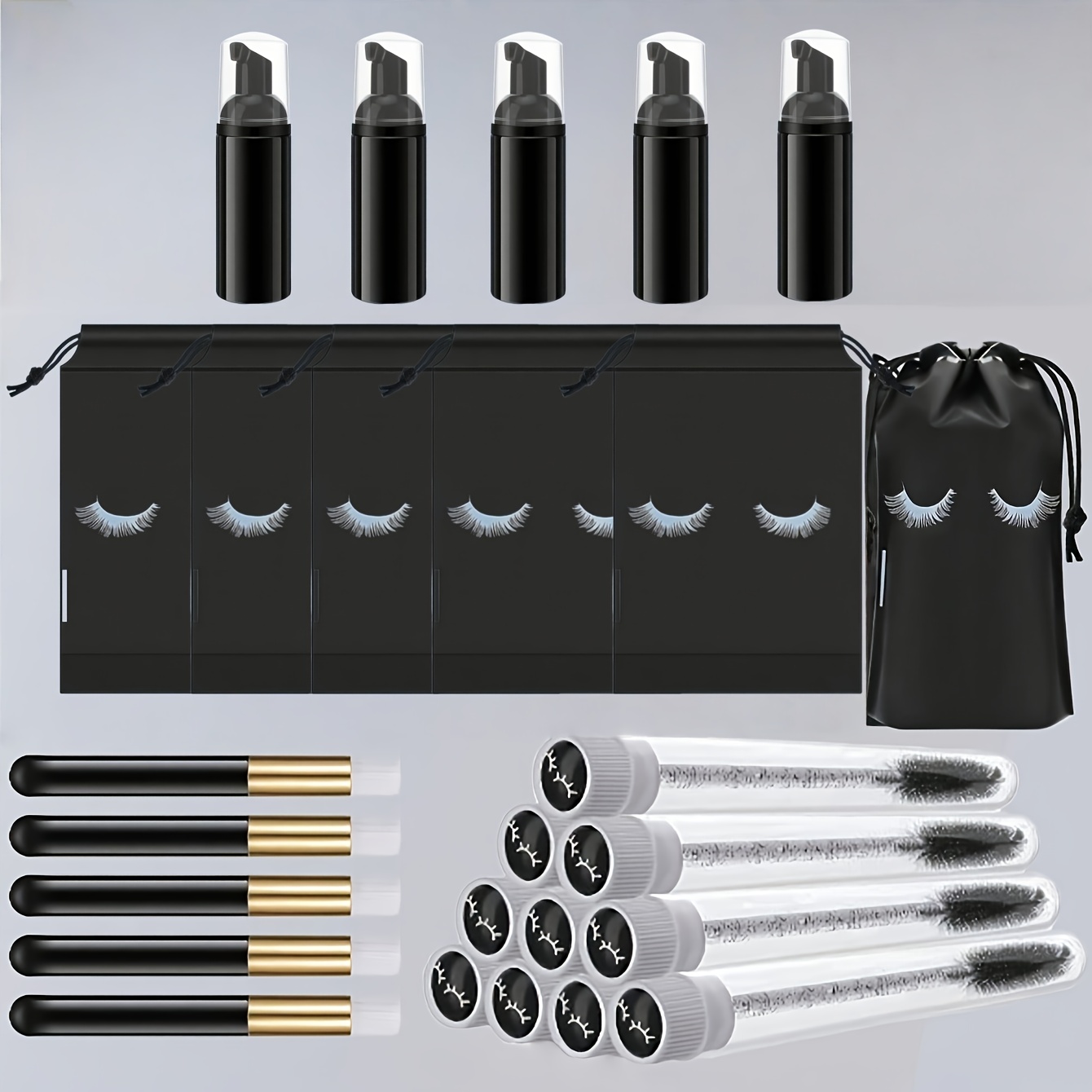 Travel Luggage Set - 20 Adet Kirpik Bakım Seti -