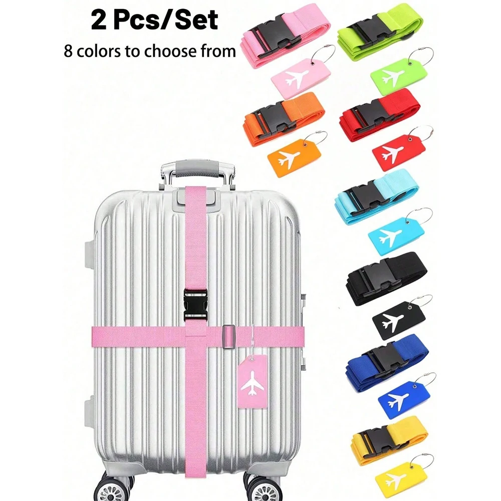 Travel Luggage Set - Bagaj Etiketi ile Bagaj Askısı Seti