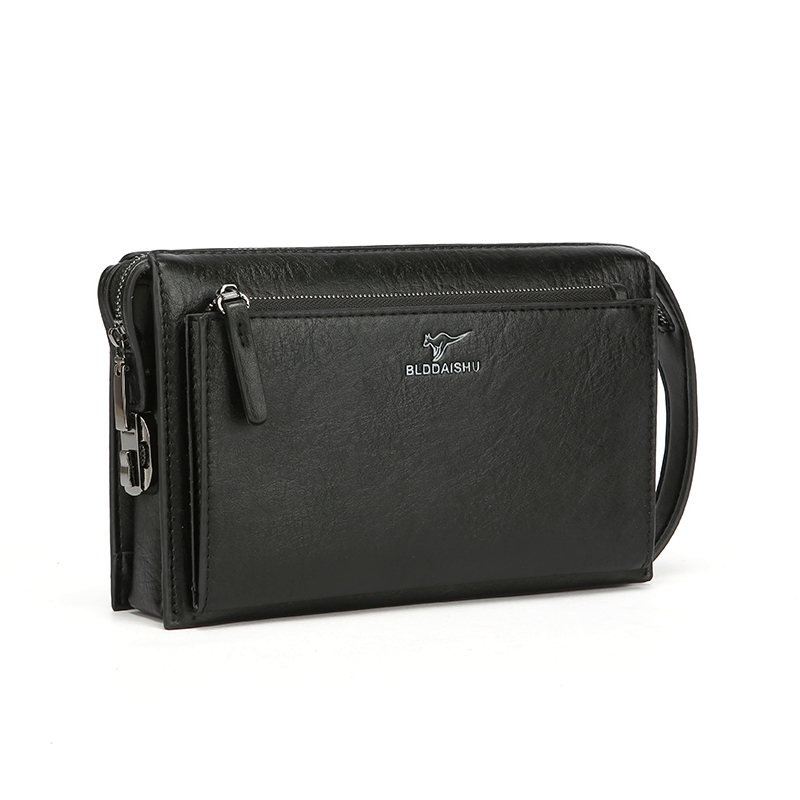 Leather Wallet Men - Yeni erkek şifreli kilit anti-hırsızlık el