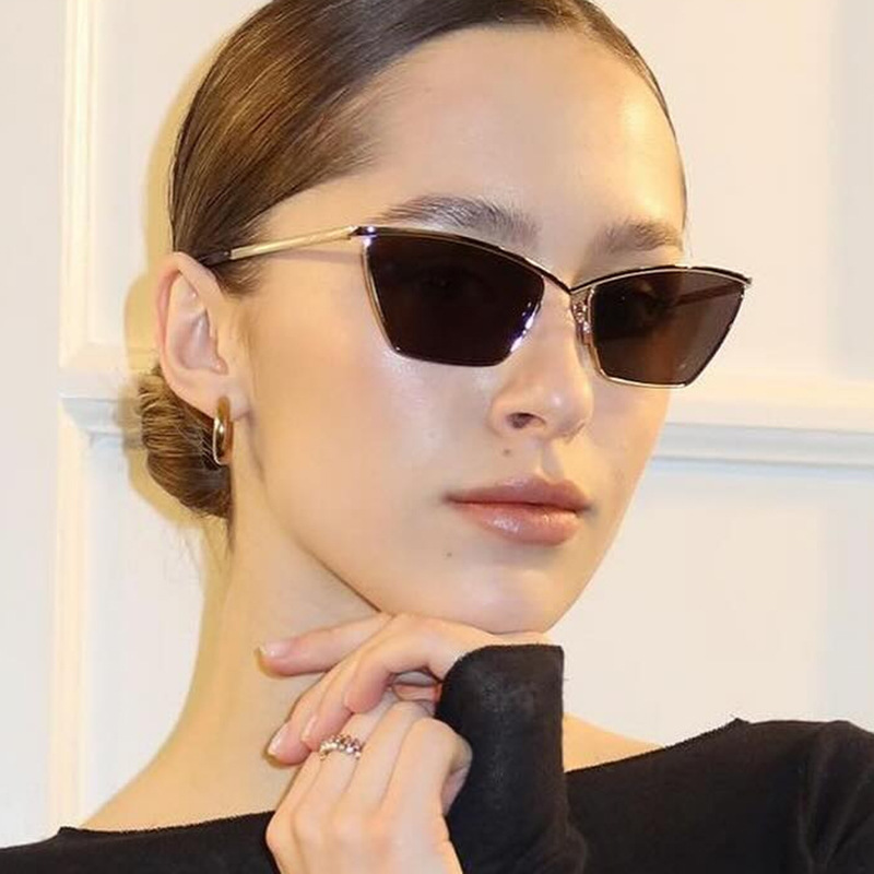 Sunglasses Uv400 - Yeni Metal Kedi Gözü Moda Retro