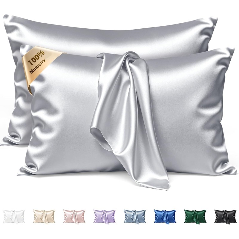 Silk Pillowcase - 2 adet dut ipek yastık kılıfı,