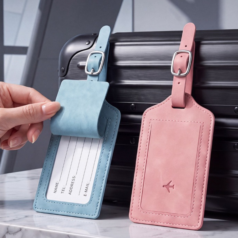 Travel Luggage Set - 1 Adet PU Deri Bagaj Etiketi