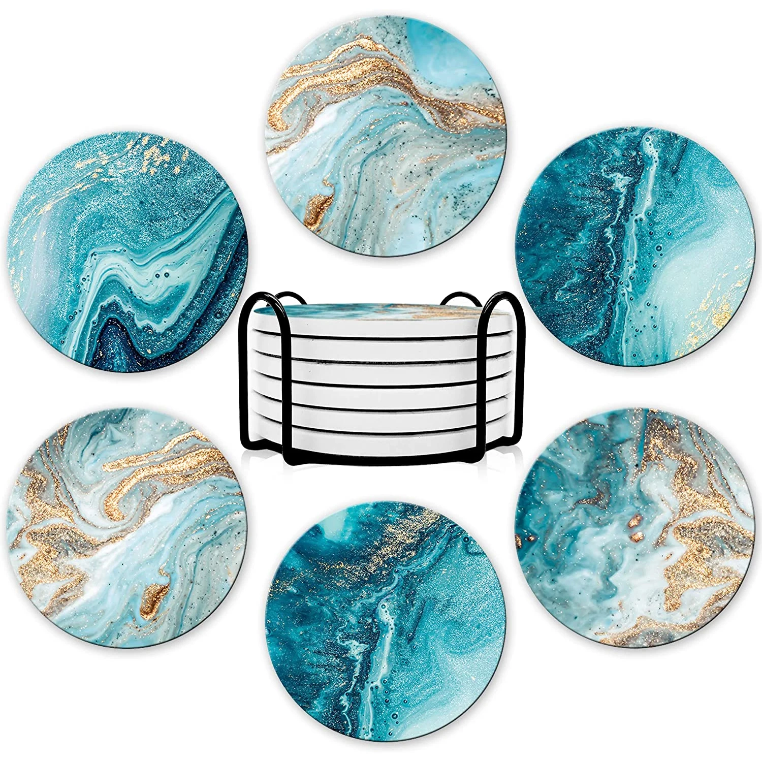6 Parça İçecek Altlığı Seti, B - Marble Coaster Set incelemesi ve fiyatı