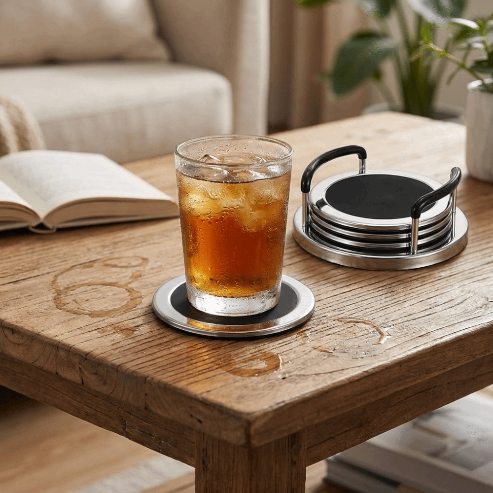 6 adet/takım yuvarlak paslanma - Marble Coaster Set incelemesi ve fiyatı