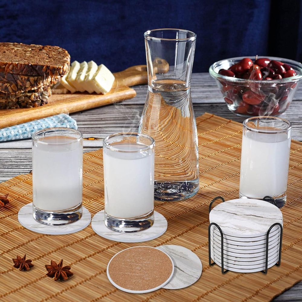 6 Parçalı Emici Bardak Altlığı - Marble Coaster Set incelemesi ve fiyatı