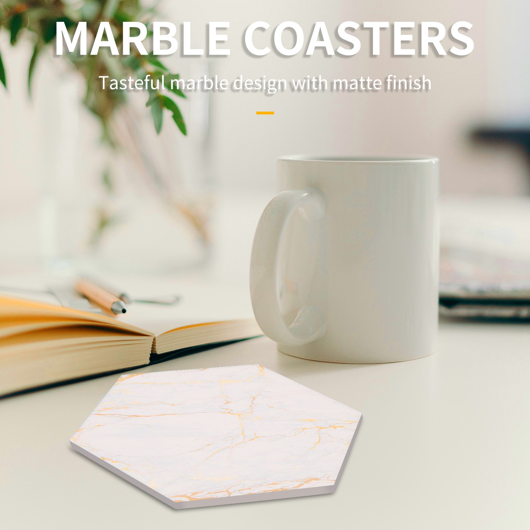 8 PC Bardak Altlıkları Tutucul - Marble Coaster Set incelemesi ve fiyatı