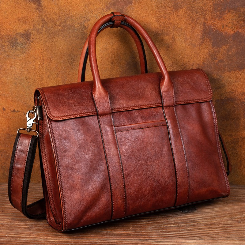 Bitkisel tabaklanmış deri çant - Leather Briefcase incelemesi ve fiyatı