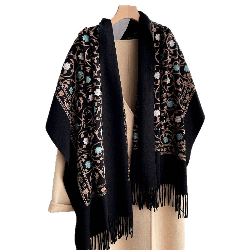 2025 Yeni İşlemeli Kaşmir Eşar - Cashmere Scarf incelemesi ve fiyatı