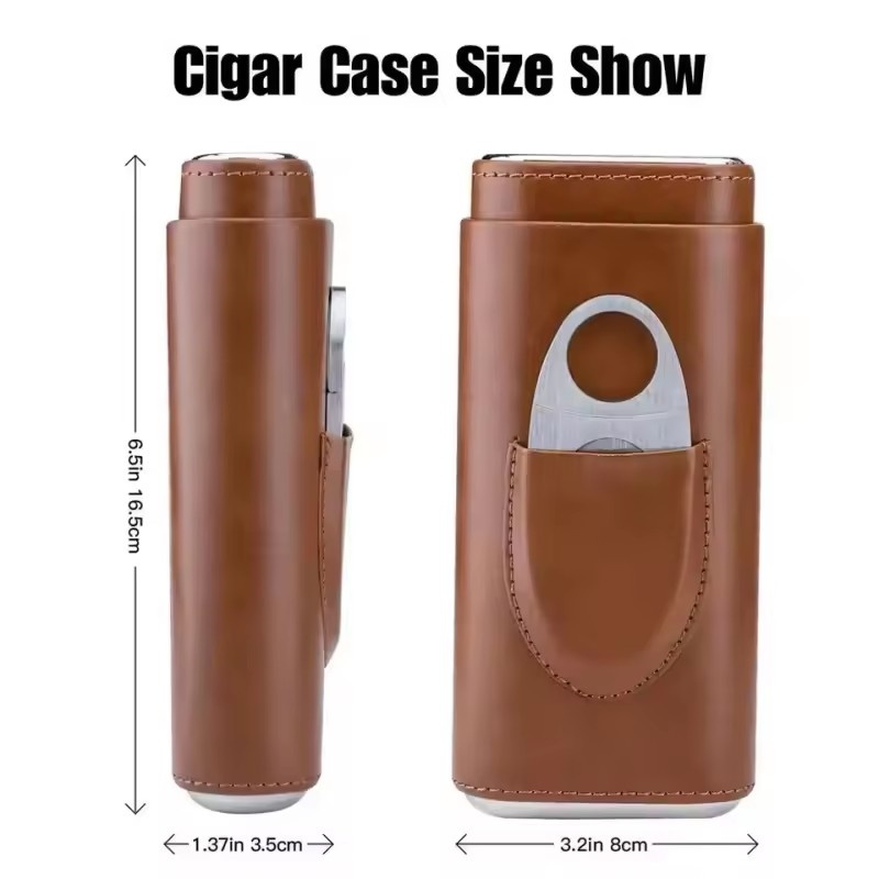 Deri Puro Kutusu 3 Parmaklı Kı - Premium Cigar Case incelemesi ve fiyatı